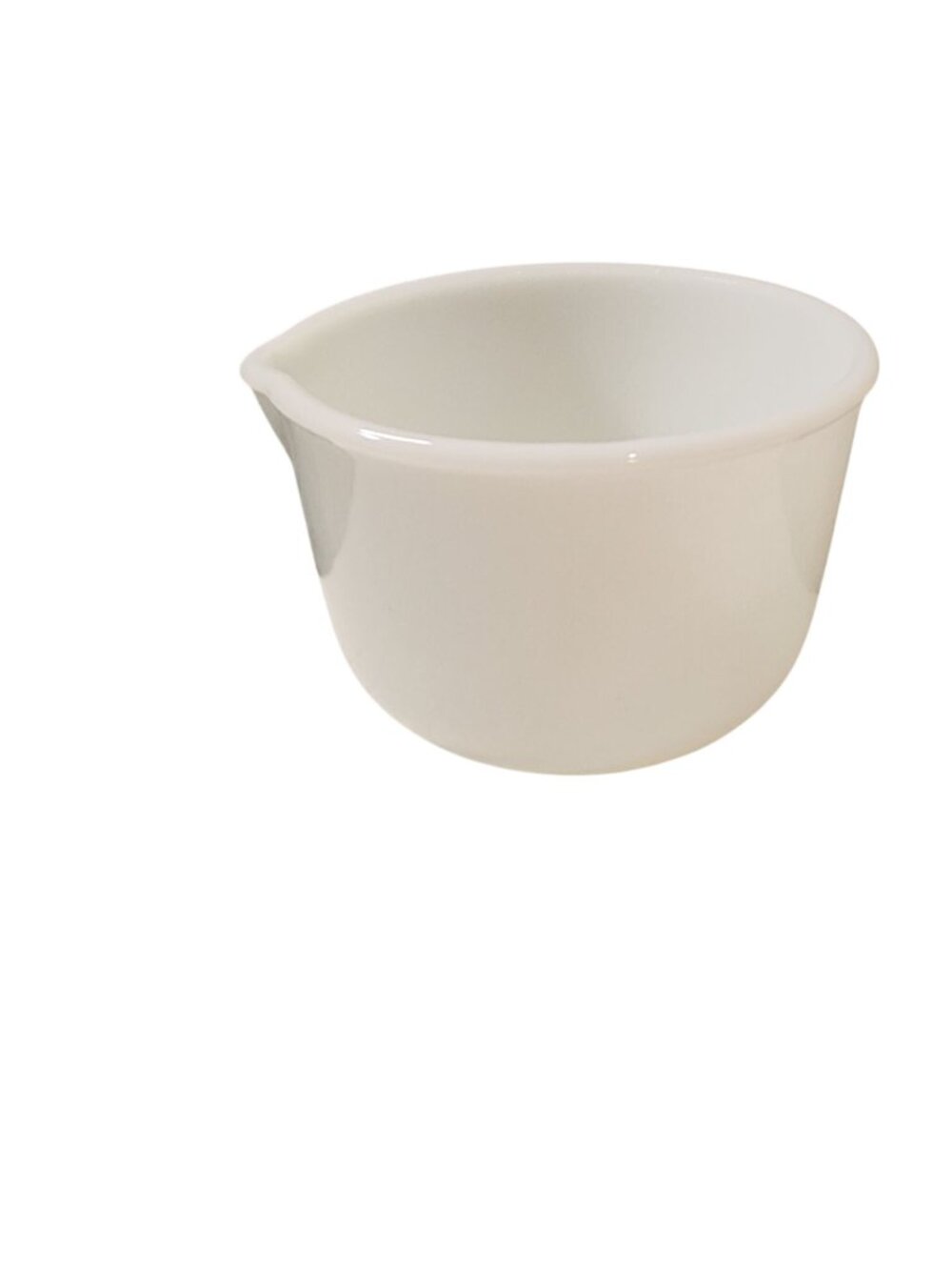 Fire King Ware Sunbeam white Milk Glass Mixing Bowl Pour Spout 6.5 in Diam 4 in
